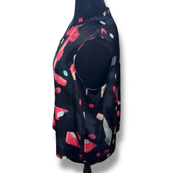 NIC +ZOE Kaleidoscope Tank - Black Multi XXL - Picture 3 of 12